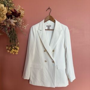 H&M Classic White Blazer